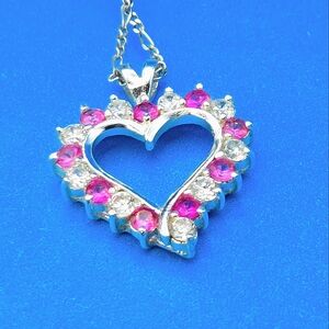 Necklace Ruby CZ Sterling
